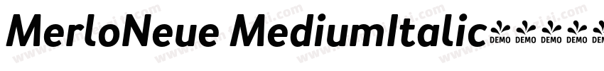 MerloNeue MediumItalic字体转换